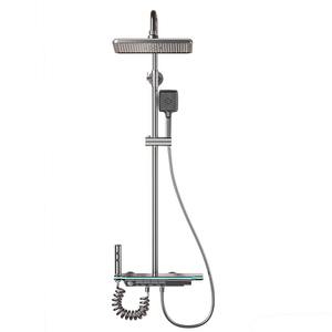 Ensemble de douche à affichage numérique gris anthracite avec écran tactile, type barre, pour salles de bain domestiques, eau chaude et froide - Product Image 3