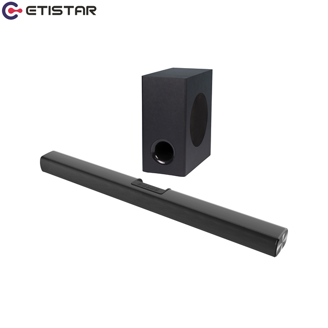 2.1 Channel Wireless Subwoofer Sound Bar System Deep Bass Surround Sound TV Home Theater Remote Control for for Wood