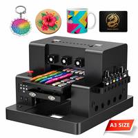 Imprimante UV à plat A3 3250UV pour bouteilles cylindriques, coques de téléphone, acrylique, cuir, cartes, cristaux, avec encre CMYK et blanche, tête d'impression L805 sous vide