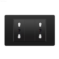Prise murale double alimentation standard italienne avec deux sorties USB-C 20A/10A, interrupteur tactile, IP20 (matériau PC)