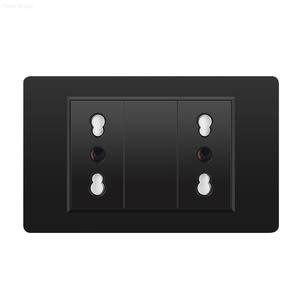 Italian Standard Dual Power Supply Wall <b>Socket</b> with Dual USB-C Outputs 20A Touch Panel Light Switch (PC Material) - Product Image 3