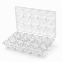 Vente en gros de boîtes à œufs en PET transparentes à 12 compartiments (2x6), jetables, de taille moyenne, à charnière, avec une épaisseur de 0,3 mm, impression de logo personnalisée