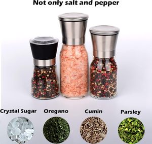 Wholesale Round 100ml Salt Pepper Grinder Bottles, Ceramic 100ml Glass <b>Spice</b> <b>Jar</b> with Grinder - Product Image 4