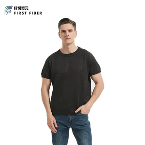 T-shirt vierge Adamas First Fiber, teint en pièce, noir, résistant aux coupures, respirant, écologique, léger, de haute qualité - Product Image 4