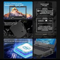 Laptop Workstation Industri Kelas Militer Tahan Banting dengan Prosesor Intel I7, RAM 16GB, Penyimpanan 512GB