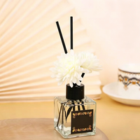 Diffuseur d'ambiance sans flamme en rotin, parfum longue durée (120-180 jours) pour chambre, salle de bain et salon