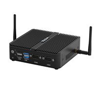 Mini PC Industrial sin Ventilador N100 SSD, 2 Puertos Seriales RS232, 2 Puertos LAN GbE, 2 Puertos USB 3.0, 2 Puertos USB 2.0, Antena de Audio, Alimentación CC, Compatible con Win10/11/Linux