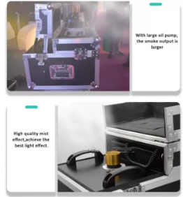 600W Black <b>Flight</b> <b>Case</b> Haze Machine-Oil-Based with Wood Material for Gaming Applications - Product Image 4