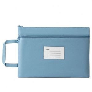 Bolsa Portadocumentos Impermeable Oxford Morandi de Kailijie con Cierre de Cremallera, Diseño de Etiqueta para Almacenamiento de Oficina, Impresión de Logotipo Personalizado - Product Image 1