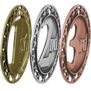 Vincitore premi 1 ° 2 ° medaglie sportive oro argento bronzo con nastri collo - Product Image 5