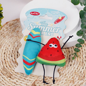 Kit de surf estival pour chat, jouets à mâcher de dessin animé avec herbe à chat pour le nettoyage des dents, jouets interactifs pour animaux de compagnie - Product Image 2