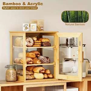 Caja de <span class=keywords><strong>Pan</strong></span> de Bambú de Diseño Europeo, Venta Caliente de Fábrica - Caja de Almacenamiento de <span class=keywords><strong>Pan</strong></span> de Bambú Duradera de Grado Alimenticio para Uso Doméstico - Product Image 6