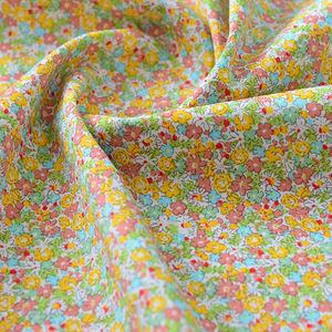 قماش قطني مطبوع بالزهور للنساء بالجملة مخصص ليبرتي تانا لون زهري - Product Image 5