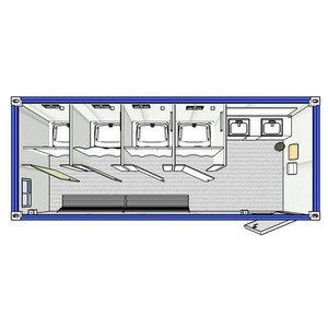 <strong>20ft</strong> 40ft Best Lowes Assembly Prefab Outdoor Portable Mobile Public <strong>Container</strong> House Homes Toilets Shower Bathroom Cabin for Sale - Product Image 6