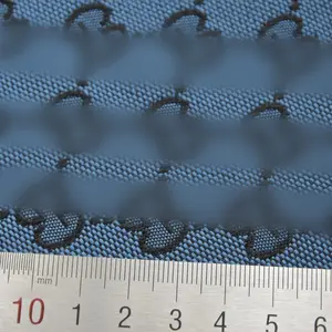 Ücretsiz örnek toptan 600D İskandinav jakarlı tasarım iplik katyonik boyalı keten Polyester bagaj kumaşları