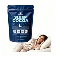 Poudre de cacao OEM AegleWell Sleep, mélange de 14 champignons, 3 mg de mélatonine, glycinate de magnésium, L-théanine, sans caféine, boisson relaxante pour la nuit