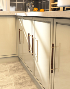 Poignées de <span class=keywords><strong>meubles</strong></span> monotrou en laiton noyer pour armoires armoires commodes applicables pour cuisine chambre à coucher - Product Image 6