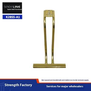 Pedal de Pie de Metal Dorado al por Mayor, Altura Ajustable, Base de Acero Inoxidable para Salones Modernos, <span class=keywords><strong>Barber</strong></span>ías, Muebles de Salón Comerciales - Product Image 2