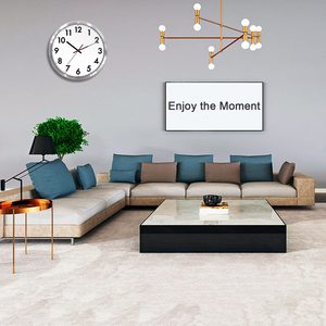 Orologio da <span class=keywords><strong>parete</strong></span> da 8 pollici con <span class=keywords><strong>orologi</strong></span> da <span class=keywords><strong>parete</strong></span> con struttura in alluminio di temperatura e umidità soggiorno da <span class=keywords><strong>cucina</strong></span> decorativo rotondo silenzioso - Product Image 5