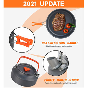 Outdoor <strong>Cooking</strong> Equipment Backpacking Gear &amp; Hiking Cookware Mess Kit <strong>Set</strong> with Kettle for Picnic for <strong>Camping</strong> Kitchen Supplies - Product Image 5