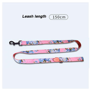 Conjunto de <span class=keywords><strong>collar</strong></span> y correa para mascotas con estampado Floral colorido, arnés de iluminación recargable, cuero suave brillante reflectante personalizado para perros - Product Image 5