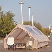 Tente de camping gonflable légère et pliable de 12 mètres carrés, climatisée, quatre saisons, imperméable, robuste, pour l'extérieur
