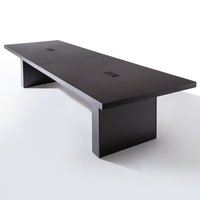 Table de conférence rectangulaire de style moderne pour 6 à 8 personnes Table de réunion de bureau de direction Table de salle de réunion noire
