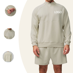 Nueva Llegada <span class=keywords><strong>Sudadera</strong></span> con Capucha <span class=keywords><strong>Negra</strong></span> <span class=keywords><strong>Oversize</strong></span> de Peso Pesado con Cremallera y Logotipo Personalizado, Ajuste Regular, para Hombre, con Media Cremallera, Otoño Invierno - Product Image 1