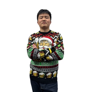 <span class=keywords><strong>2025</strong></span> Nhà Sản Xuất Tùy Chỉnh Xấu Xí Giáng Sinh Jumper Dệt Kim Kỳ Nghỉ Vài Giáng Sinh Áo Len Unisex - Product Image 3