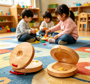 Envío Directo de Fábrica: Castañuelas de Madera <span class=keywords><strong>Rombo</strong></span> para un Sonido Nítido, Ideales para la Familia y Grupos de Juego al Aire Libre, Accesorios Musicales DIY - Product Image 1