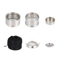 Camping en plein air cuisine sac à dos ustensiles de cuisine accessoires pliable fer brûleur poêle avec rangement facile Mini brasero cuisinière voyage