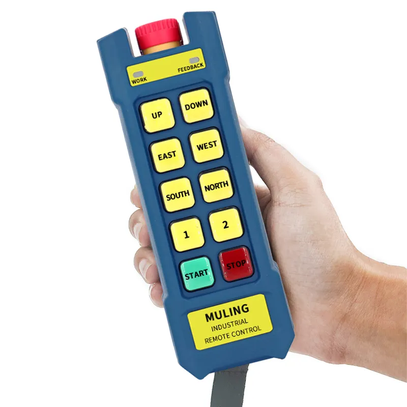 ML-K8+ Ip68 868mhz 8key Industrial Wireless Radio Timber Mills Remote Control Radio universal crane remote control