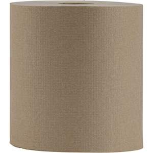 Serviettes en papier non perforées à usage intensif Boardwalk 1 pli, 8 po x 800 pi, naturelles, 6 rouleaux/carton, jetables - Product Image 3