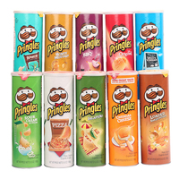 Prix de gros de chips de pommes de terre exotiques de Malaisie chips en conserve Pringle saveurs multiples 134g