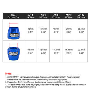 Colliers de serrage pour conduites de carburant et tuyaux d'eau de modification automobile, raccords et coupe-fils AN4-AN12 - Product Image 4