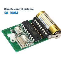 Télécommande RF à 2 boutons avec commutateur DIP, 433 MHz, 315 MHz, ouvre-porte de garage sans fil, porte-clés avec module récepteur