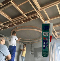 Mastics adhésifs blancs sans clous personnalisés professionnels Silicone SBS colle Construction emballage pour le travail du bois pâte verre-liquide