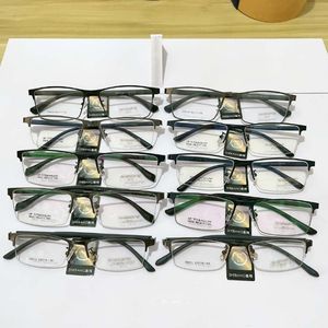 تصفيات فائقة الضوء TR عدسة إطار أزرق رجال الأعمال نصف قراءة نظارات مختلطة الساق مربع بالجملة - Product Image 3