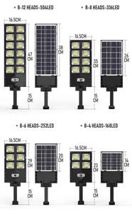 Nouveau modèle <span class=keywords><strong>de</strong></span> lampadaire solaire LED haute intensité IP65 étanche <span class=keywords><strong>avec</strong></span> détecteur <span class=keywords><strong>de</strong></span> mouvement pour les cours et les routes - Product Image 3