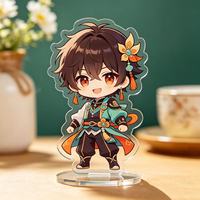 Support publicitaire lenticulaire Kpop personnalisé en acrylique, effet dessin animé, à secouer, DIY, personnage transparent dépoli, UV, effet arc-en-ciel, usine ODM