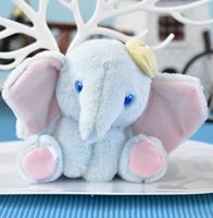 Boneka Gajah Animasi Plush 4 Inch, Gantungan Kunci Custom, Hiasan Ransel, Hadiah Pesta Liburan, Isi Kapas PP 2-4