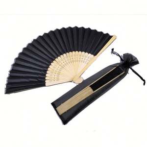 Éventails de mariage chinois personnalisés, 8 pouces, grandes tailles, en bambou tressé, pliables à la main, peints sur mesure, écologiques - Product Image 4