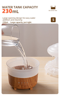 Diffuseur d'huiles essentielles en forme de nuage de pluie, humidificateur d'air électrique ultrasonique, télécommande LED, capacité de 230 ml, usage domestique