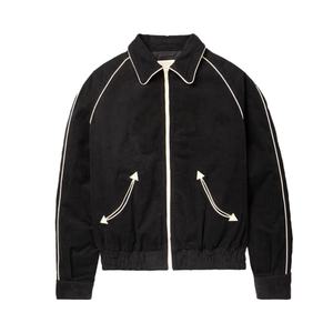 New Arrivals Fashion Embellished Logo-Embroidered Cotton-<b>Corduroy</b> Bomber <b>Jacket</b> - Product Image 4