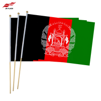 Drapeaux de voiture d'Afghanistan en gros, haute résistance, 100% polyester, décoration de voiture personnalisée, drapeaux de voiture d'Afghanistan