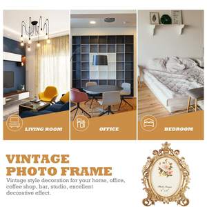 Sierlijke Hars Vintage Fotolijst 4X6 5X7 6X8 Hete Verkoop Ovaal Retro Huisdecoratie Fotolijst Vintage - Product Image 3