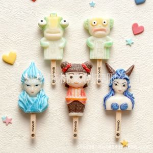 แม่เหล็กติดตู้เย็นรูปไอศกรีม Qihang Q-Version น่ารัก รูปทรงไอศกรีมฤดูร้อน ของตกแต่งสำหรับตู้เย็น - Product Image 1