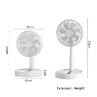 Ventilateur de table pliable USB Mini ventilateur à piles à 4 vitesses et synchronisation pour intérieur/extérieur portable pour la maison ou l'hôtel