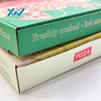 Boîte à pizza Carton ondulé Impression client blanche Revêtement possible à l'intérieur de la boîte à pizza