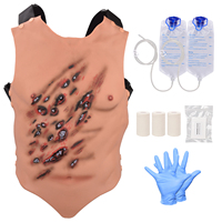 Modelo de Práctica de Heridas en el Pecho Masculino, de Silicona Médica, EZTRAIN CP.KC.0800